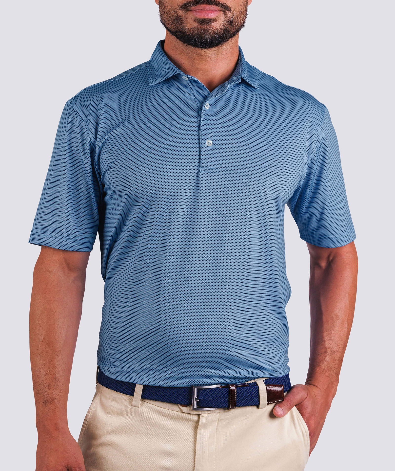 Cyrus Dot Pique Performance Polo - turtleson