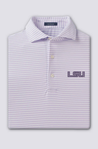 Dylan Stripe Performance Polo - Louisiana State University - turtleson