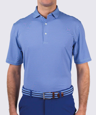 Edward Stripe Performance Polo - turtleson