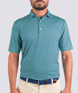 Edward Stripe Performance Polo - turtleson