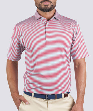 Edward Stripe Performance Polo - turtleson