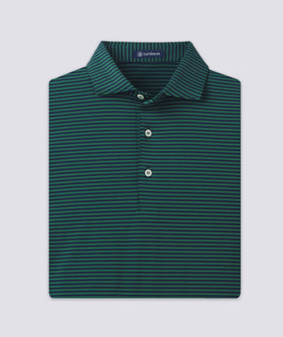 Edward Stripe Performance Polo - turtleson