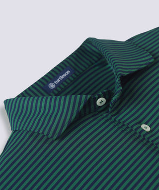 Edward Stripe Performance Polo - turtleson