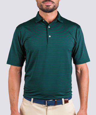 Edward Stripe Performance Polo - turtleson