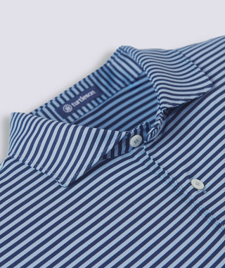 Edward Stripe Performance Polo - turtleson