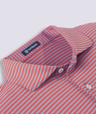 Edward Stripe Performance Polo - turtleson