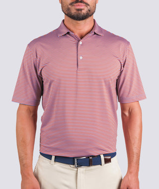 Edward Stripe Performance Polo - turtleson