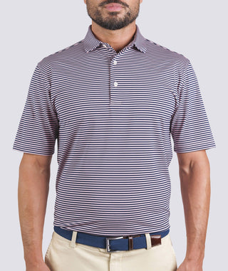 Edward Stripe Performance Polo - turtleson