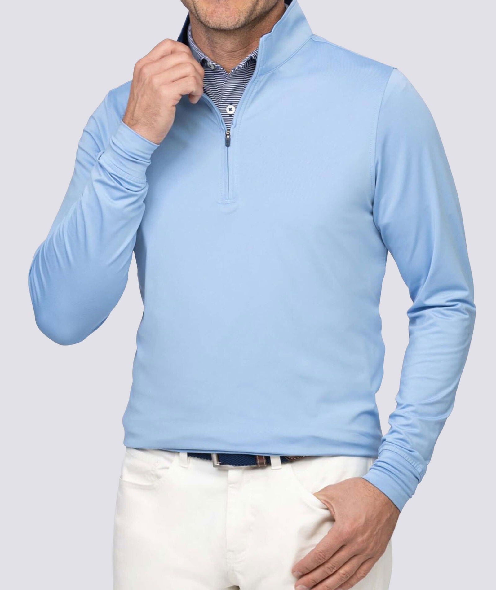 Eli Solid Performance Quarter-Zip Pullover - turtleson