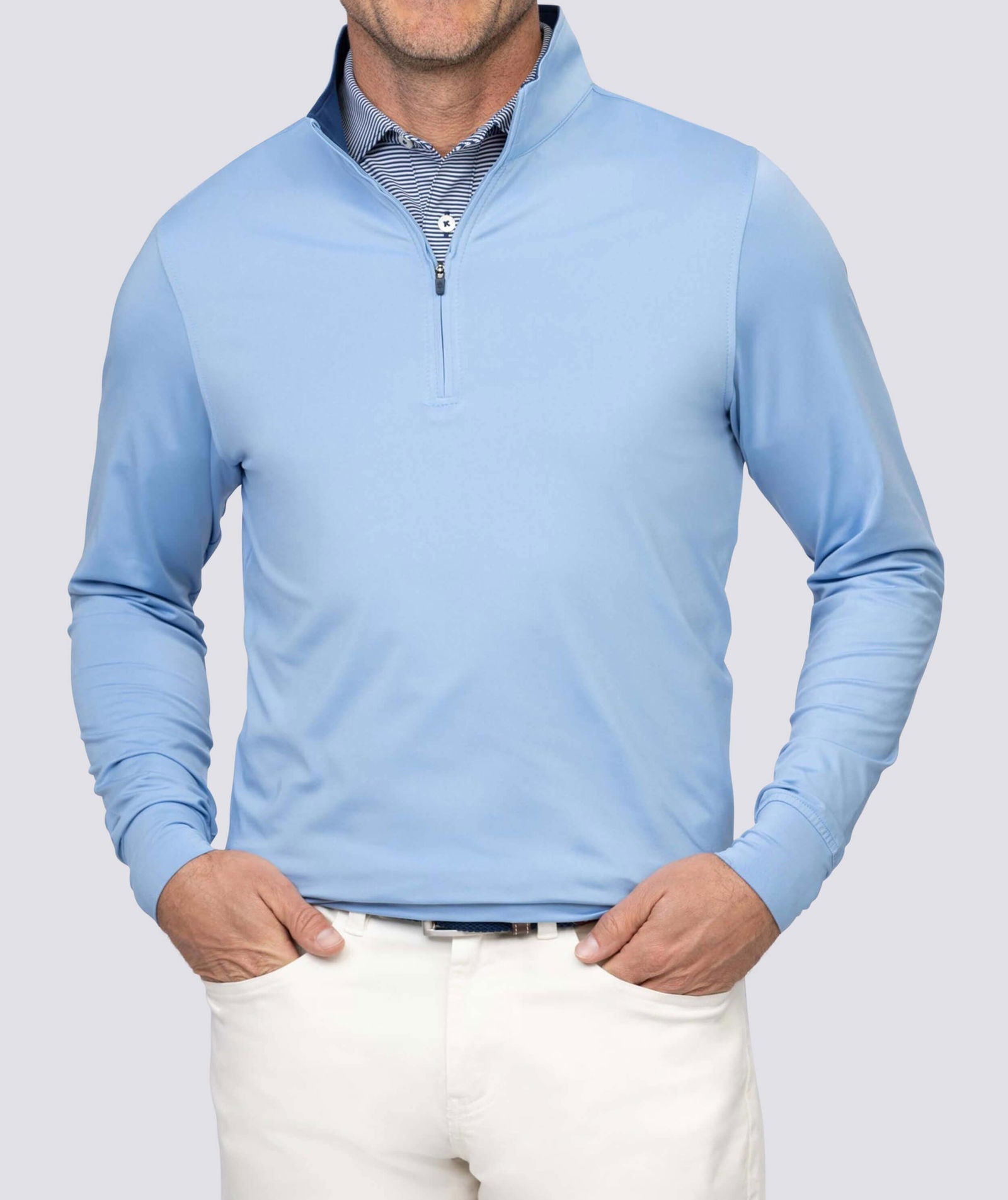 Eli Solid Performance Quarter-Zip Pullover - turtleson