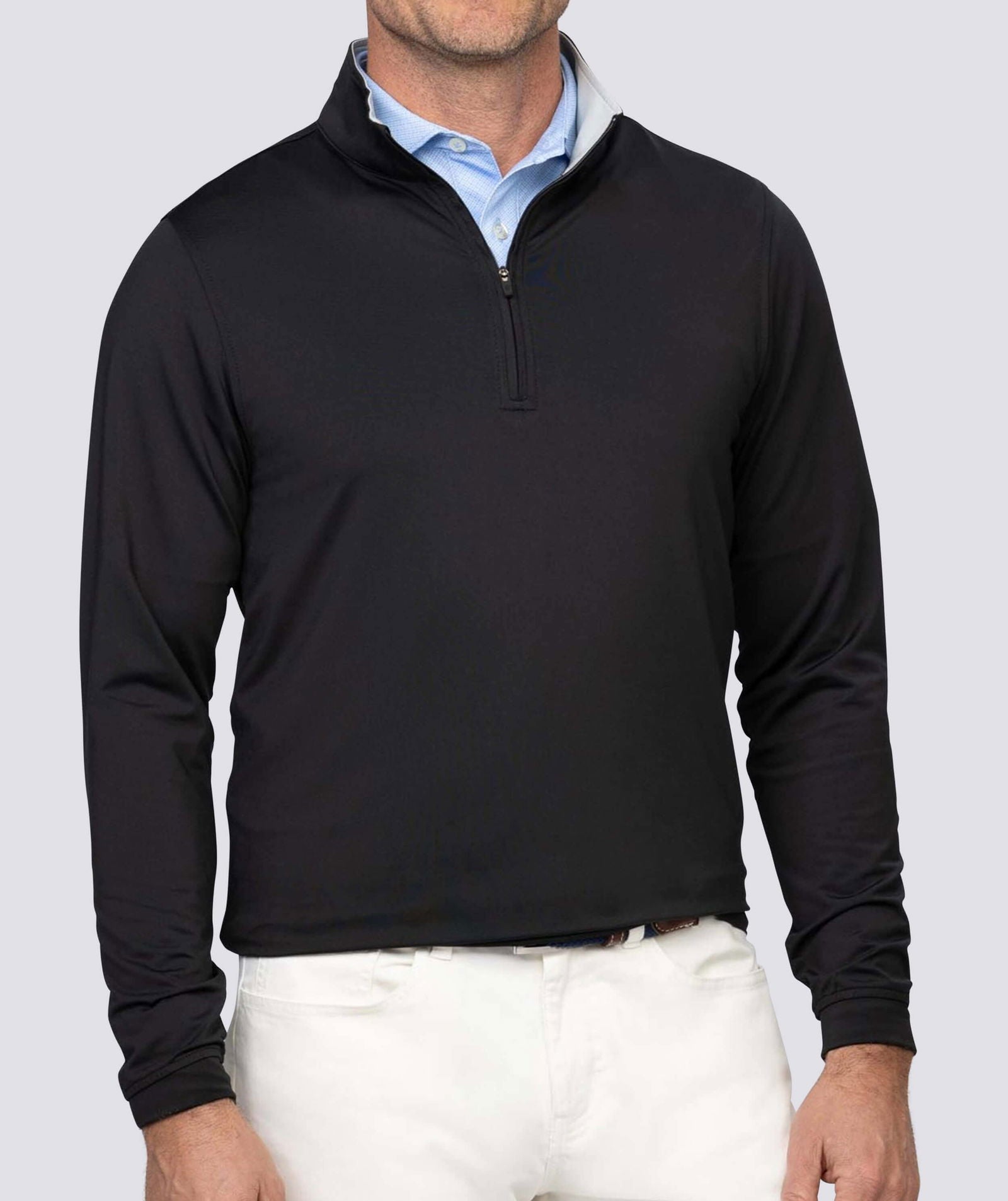 Eli Solid Performance Quarter-Zip Pullover - turtleson