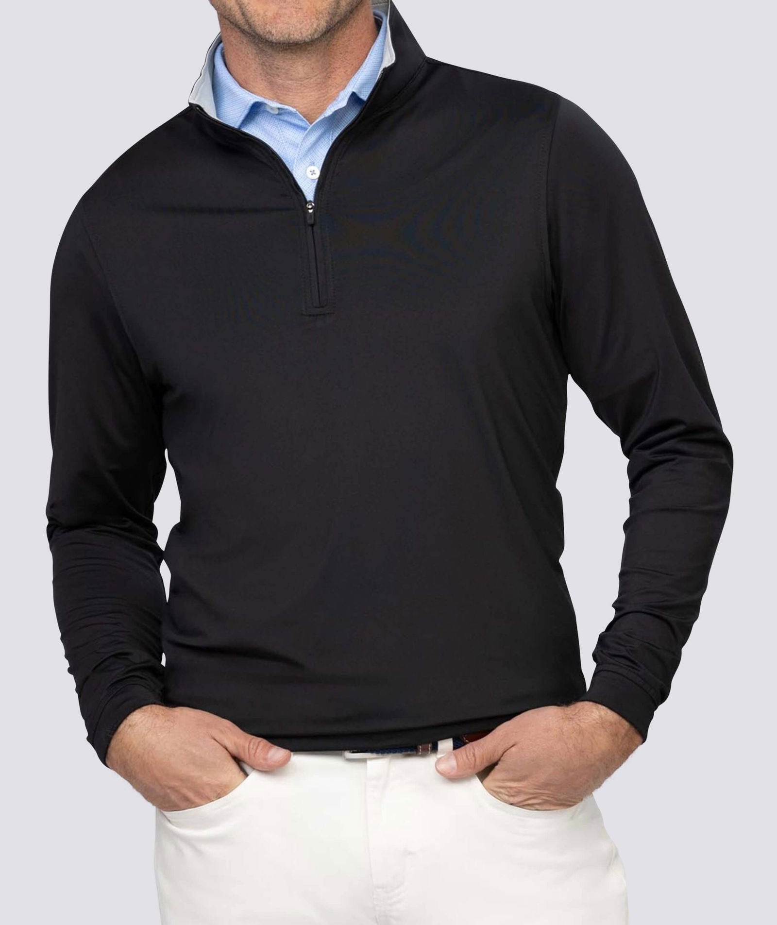 Eli Solid Performance Quarter-Zip Pullover - turtleson