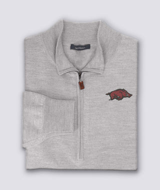 Extra Fine Merino Quarter-Zip - University of Arkansas - turtleson