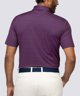 Ford Men's Performance Polo - Back - Turtleson - Navy/Red Ford