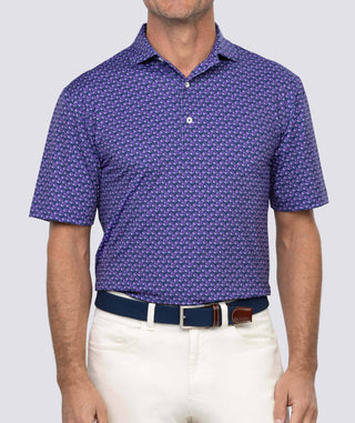 Forest Performance Polo - Turtleson -Navy/Violet Forest