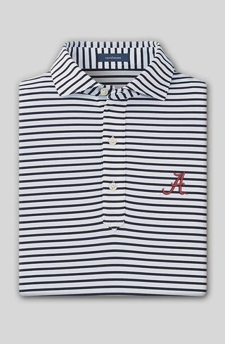 Gus Stripe Performance Polo - University of Alabama - turtleson