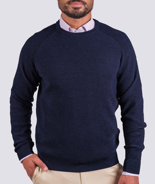 Heath Waffle Knit Crewneck Sweater - turtleson