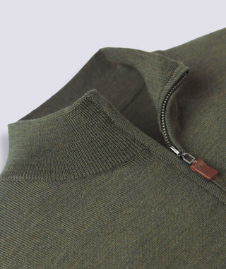 Italian Merino Quarter-Zip Sweater - turtleson