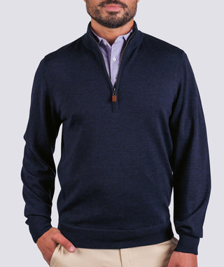 Italian Merino Quarter-Zip Sweater - turtleson