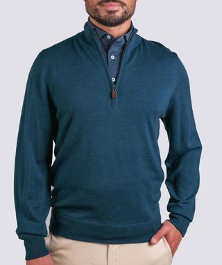 Italian Merino Quarter-Zip Sweater - turtleson