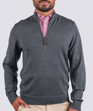 Italian Merino Quarter-Zip Sweater - turtleson