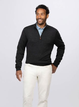 Italian Merino Quarter-Zip Sweater - turtleson