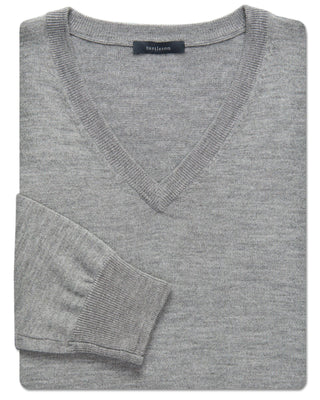 Italian Merino V-Neck Sweater - turtleson