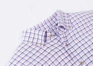 Joshua Twill Men's Sportshirt - Collar - Turtleson -Lavender