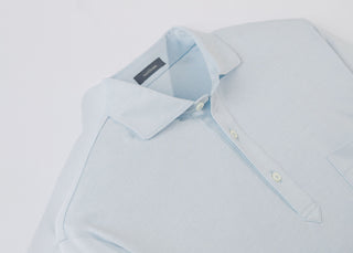Lester Oxford Performance Polo - Collar - Turtleson -Luxe Blue