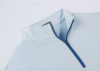 Lester Quarter-Zip Men's Pullover - Collar Luxe Blue Turtleson