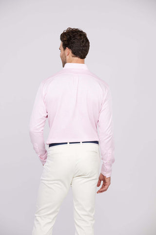 Men's Summer Essentials, men's popover shirt with suit, peach sport coat  and khaki pants with white popover