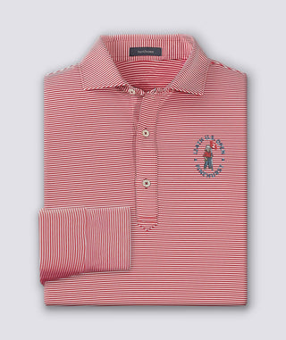124th U.S. Open - Carter Stripe Performance Polo, Long Sleeve - Red - Turtleson