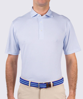 Cape Turtle Performance Polo - Men's - front Luxe Blue - Turtleson
