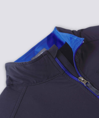 Riggs Water Resistant Quarter-Zip Pullover - Collar - Navy - Turtleson