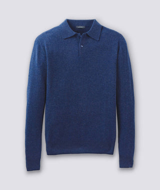 Wade 2-Button Men's Cashmere Sweater - Navy - Turtleson