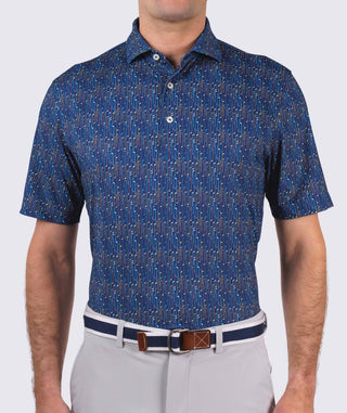 Max Performance Polo - front - Navy/Apricot Turtleson