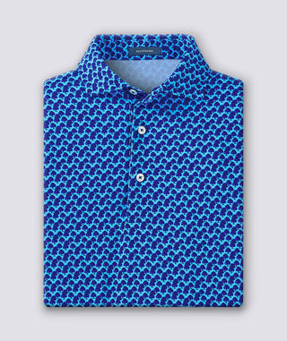 Forest Performance Polo - -Luxe Blue/Navy Turtleson 
