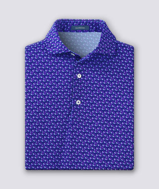 Forest Performance Polo - Navy/Violet Turtleson
