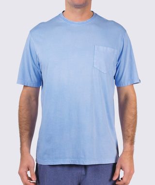 Relaxed Turtle Pocket Tee - front - Luxe Blue - Turtleson