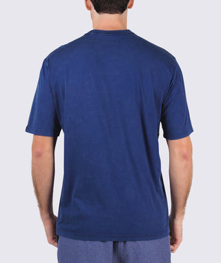 Relaxed Turtle Pocket Tee - back - Navy - Turtleson