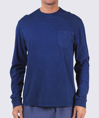 Relaxed Turtle Pocket Tee-Long-Sleeve -front - Navy - Turtleson