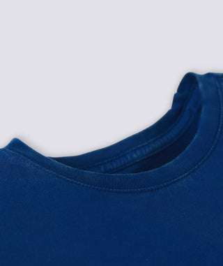 Relaxed Turtle Pocket Tee-Long-Sleeve - Collar - Navy - Turtleson