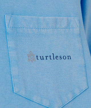 All About The Turtle Graphic Pocket Tee - Pocket - Luxe Blue - Turtleson