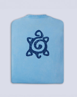 All About The Turtle Graphic Pocket Tee - Back - Luxe Blue - Turtleson