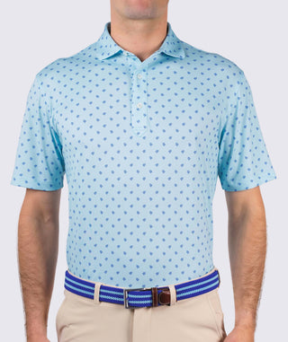 Painted Turtle Performance Polo - front - Men's Wave/Marine - Turtleson