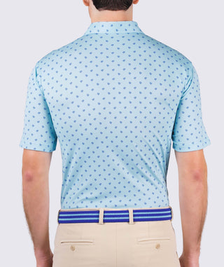 Painted Turtle Performance Polo - back - Men's Wave/Marine - Turtleson