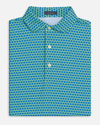 Murphy Performance Men's Polo - Lime/Luxe Blue - Turtleson