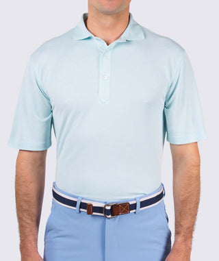 Lester Oxford Men's Polo - front - Wave - Turtleson