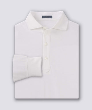 Lester Oxford Performance Polo - Long Sleeve - Turtleson -White