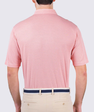 Holt Performance Polo - back - Antique White/Vintage Red - Turtleson